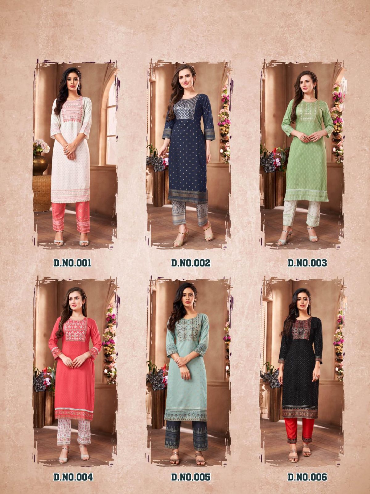 Heritage Luxe 3 Designer Printed Wholesale Kurti With Bottom
